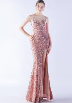 Plus Size Women Sequins Formal Party Maxi Evening Drees