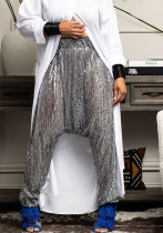 Women Casual Sequined Harem Pants