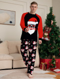 Christmas Family Wear elderly printed long-sleeved Pajama two-piece set