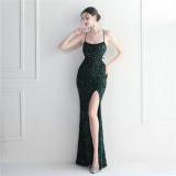 Plus Size Women Sequins Formal Party Maxi Evening Drees