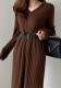 Autumn And Winter Retro Chic Knitting Dress Women's Loose Lazy Style Basic Sweater Long Dress