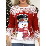 Women's Christmas Print Raglan Print T-Shirt