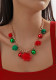 Christmas Cute Cartoon Santa Man Christmas Tree Bell Necklace Women's Accessories