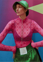 Autumn Women's Sexy Mesh See-Through Thin Half Turtleneck Long-Sleeved Basic Shirt Top Autumn Women's Sexy Mesh See-Through Thin Half Turtleneck Long-Sleeved Basic Shirt Top