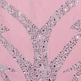 Women Sexy Beaded Stretch Long Sleeve Jumpsuit