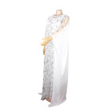 African Women beard sequin Maxi Dress