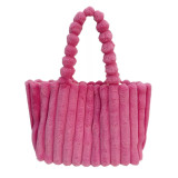 Women Shoulder Furry Tote Bag