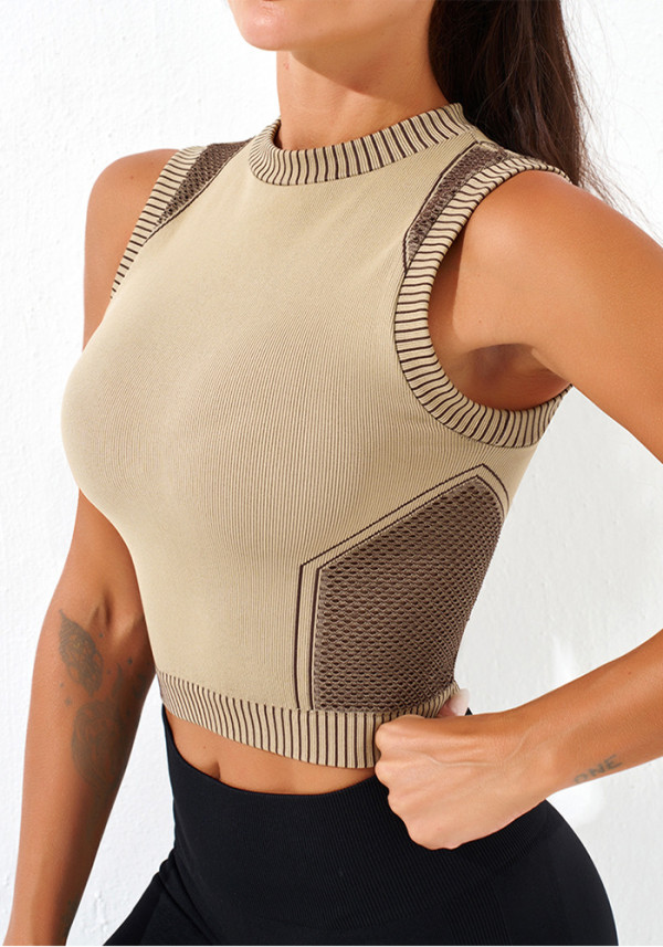 Women Sports Fitness Yoga Vest Sexy Hollow Casual Running Tank Top