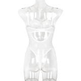 Women SolidPatchwork One-piece Sexy Lingerie