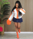 Women Fall/Winter Casual Striped Patchwork Sweater