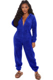 Women Long Sleeve Hooded Casual Jumpsuit