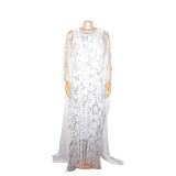 African Women beard sequin Maxi Dress