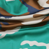 Camouflage Patchwork Bell Bottom Casual Pants