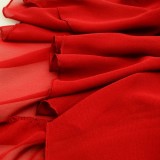 Women Patchwork Chiffon Round Neck Lace Evening Gown