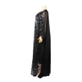 African Women beard sequin Maxi Dress