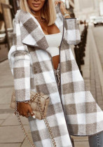 Women Plaid Maxi Jacket Women Plaid Maxi Jacket