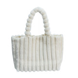 Women Shoulder Furry Tote Bag