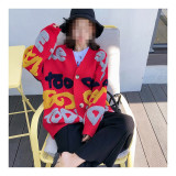 Women Fall/Winter Style Casual Button V-Neck Sweater