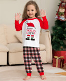 Christmas Family Wear Deer Head Print Plaid Print Long Sleeve Pajama Set