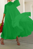 Women chiffon Patchwork Short Sleeve Maxi Dresses