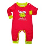 Christmas Family Wear Cartoon Plaid Print Long Sleeve Pajama Set
