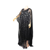 African Women beard sequin Maxi Dress