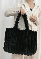 Women Shoulder Furry Tote Bag