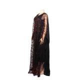 African Women beard sequin Maxi Dress