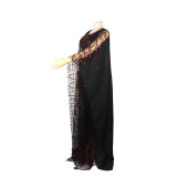 African Women beard sequin Maxi Dress