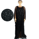 African Women beard sequin Maxi Dress