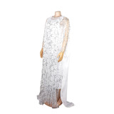 African Women beard sequin Maxi Dress