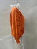 Lantern Sleeve Loose Pullover Knitting Sweater For Women