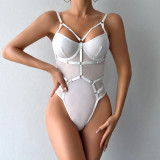 Women SolidPatchwork One-piece Sexy Lingerie