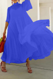 Women chiffon Patchwork Short Sleeve Maxi Dresses