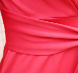 Women Puff Long Sleeve V Neck Bodycon Dress