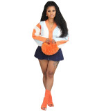 Women Fall/Winter Casual Striped Patchwork Sweater