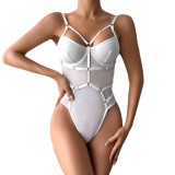Women SolidPatchwork One-piece Sexy Lingerie