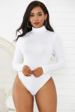 Sexy Winter Women's Long-Sleeved Turtleneck Slim Solid Color Tight Fitting Jumpsuit