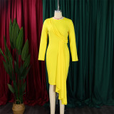 Autumn Long Sleeve Chic Elegant ol Pencil Plus Size African Dress