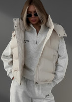 Autumn And Winter Trendy Sleeveless Hooded Down Cotton Jacket Cotton-Padded Outer Vest Autumn And Winter Trendy Sleeveless Hooded Down Cotton Jacket Cotton-Padded Outer Vest