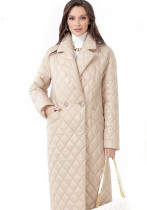 Winter Coat Long Lightweight Turndown Collar Cotton-Padded Windproof Women's Jacket Winter Coat Long Lightweight Turndown Collar Cotton-Padded Windproof Women's Jacket