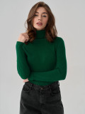 Autumn Turtleneck Pullover Sweater Knitting Basic Shirt For Women
