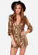 Women's Deep V Slim Waist Long Sleeve Bodycon Sexy Sequin Nightclub Jumspuit