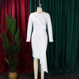 Autumn Long Sleeve Chic Elegant ol Pencil Plus Size African Dress