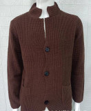 Autumn And Winter Men's Cardigan Jacket Slim Tand Collar Knitting Sweater