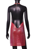 Women Sexy Metallic Sequin Suspender Sexy Dress