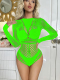 Women Backless Sexy Long Sleeve Bodysuit Sexy Lingerie