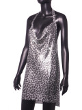 Women Sexy Metallic Sequin Suspender Sexy Dress