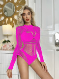 Women Backless Sexy Long Sleeve Bodysuit Sexy Lingerie