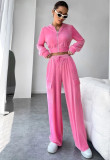 Women Velvet Hoodies and Pant Two-Piece Set